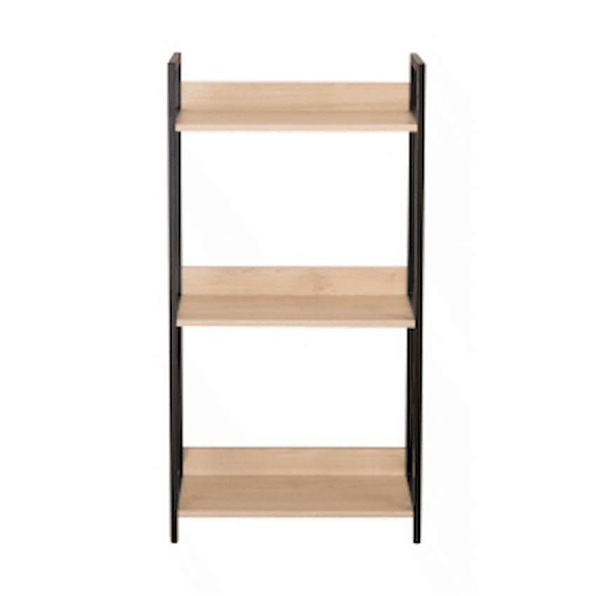 Everfurn Scandanavian Bookcase Medium with Steel Frame