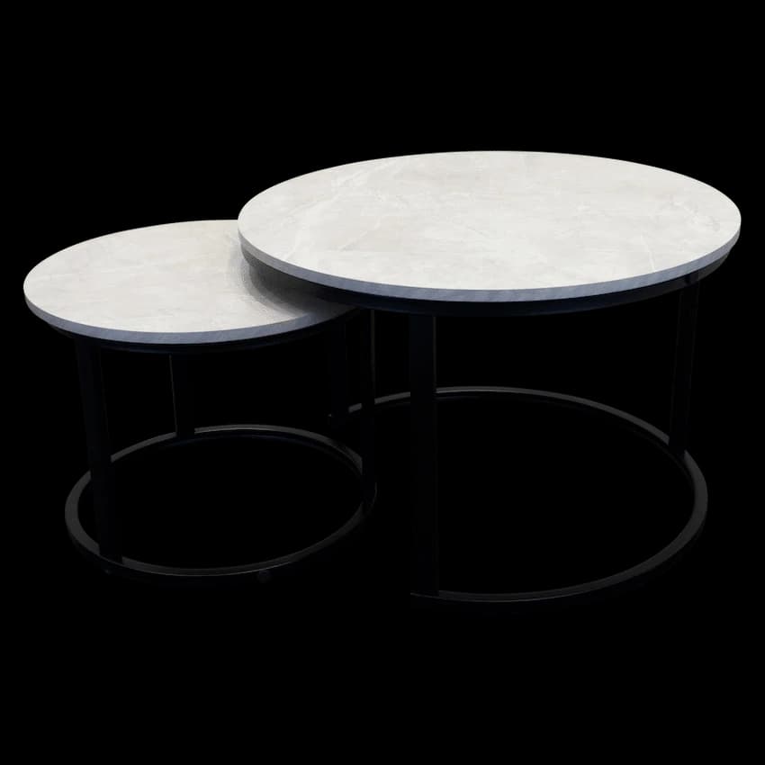 Everfurn Nile Nesting Coffee Table - Ash Grey (2 Piece)