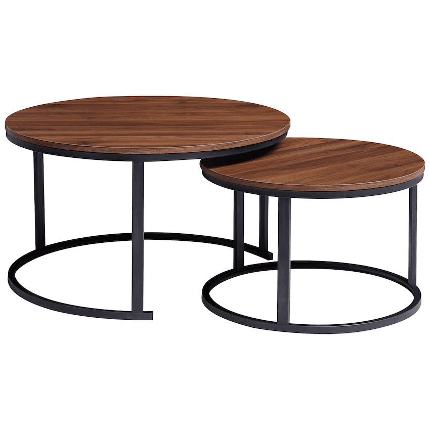Everfurn Indus Nesting Coffee Table - Mahogany 2-Piece
