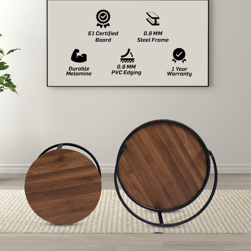 Everfurn Indus Nesting Coffee Table - Mahogany 2-Piece