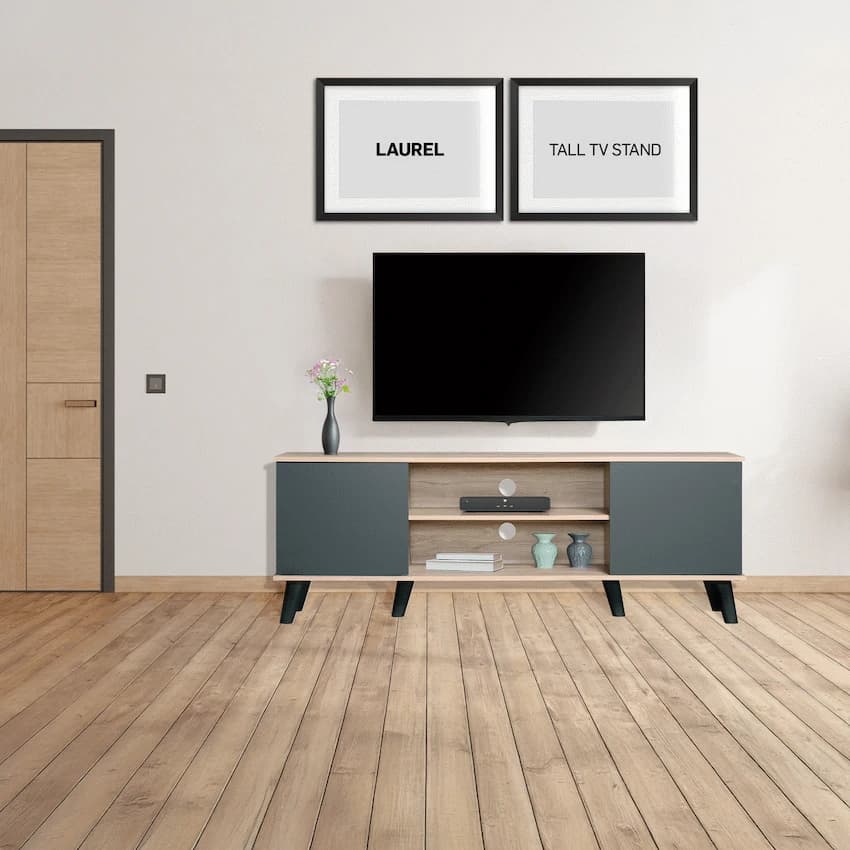 Everfurn Laurel TV Stand 1600w, Two Cupboards