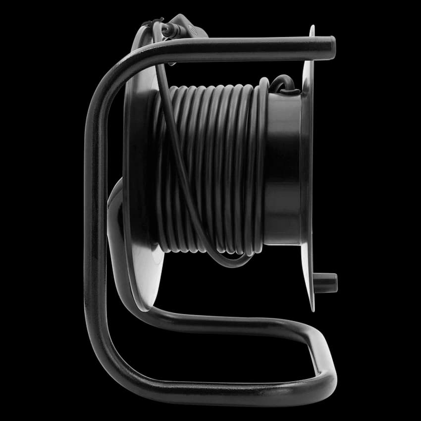 Ellies Heavy Duty Medium Surge Protected Extension Reel 10m - Black