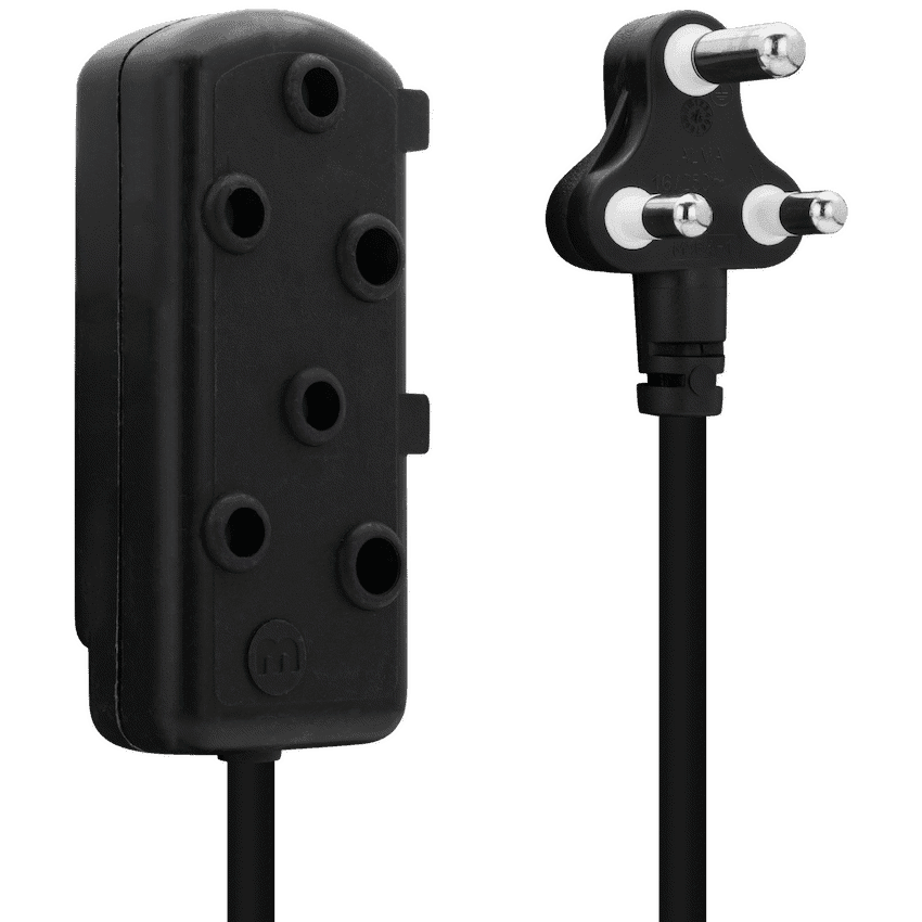 Ellies Side by Side Heavy Duty Extension Lead-5M-BK
