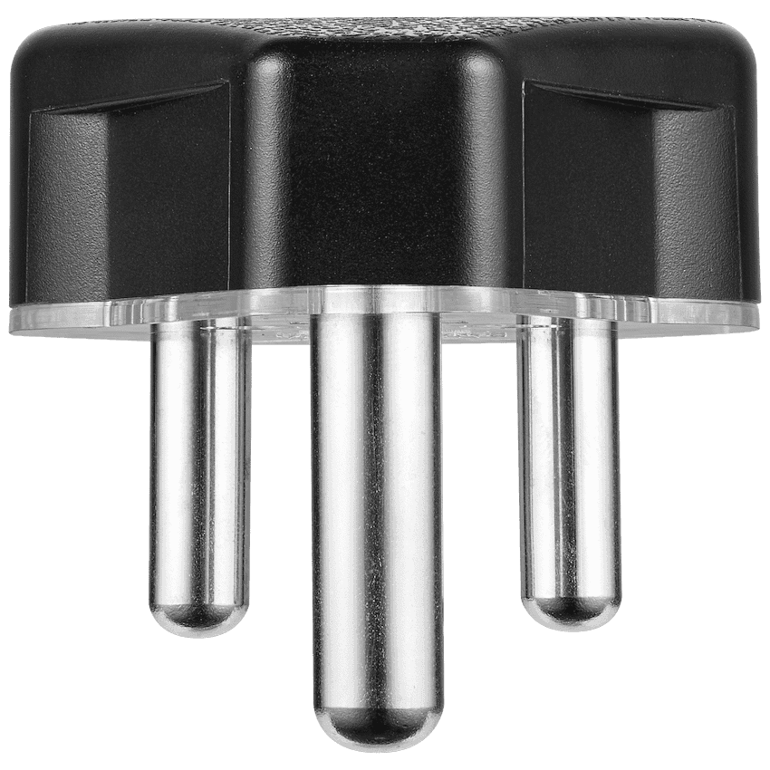Ellies 16a Heavy-Duty Rubber Screw-on Plug Top - Black