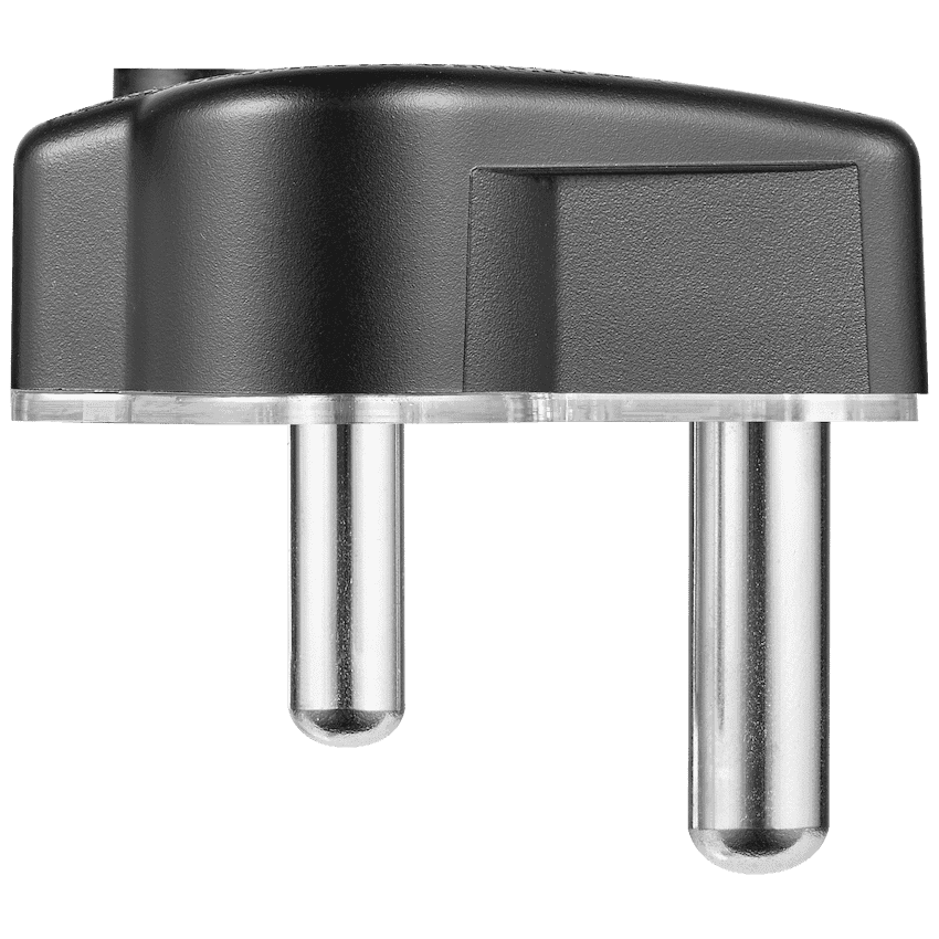 Ellies 16a Heavy-Duty Rubber Screw-on Plug Top - Black