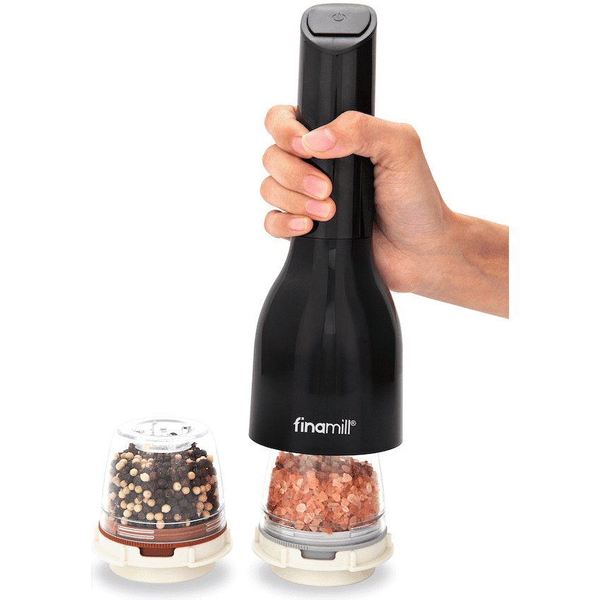 Finamill Battery-Operated Grinder - Midnight Black