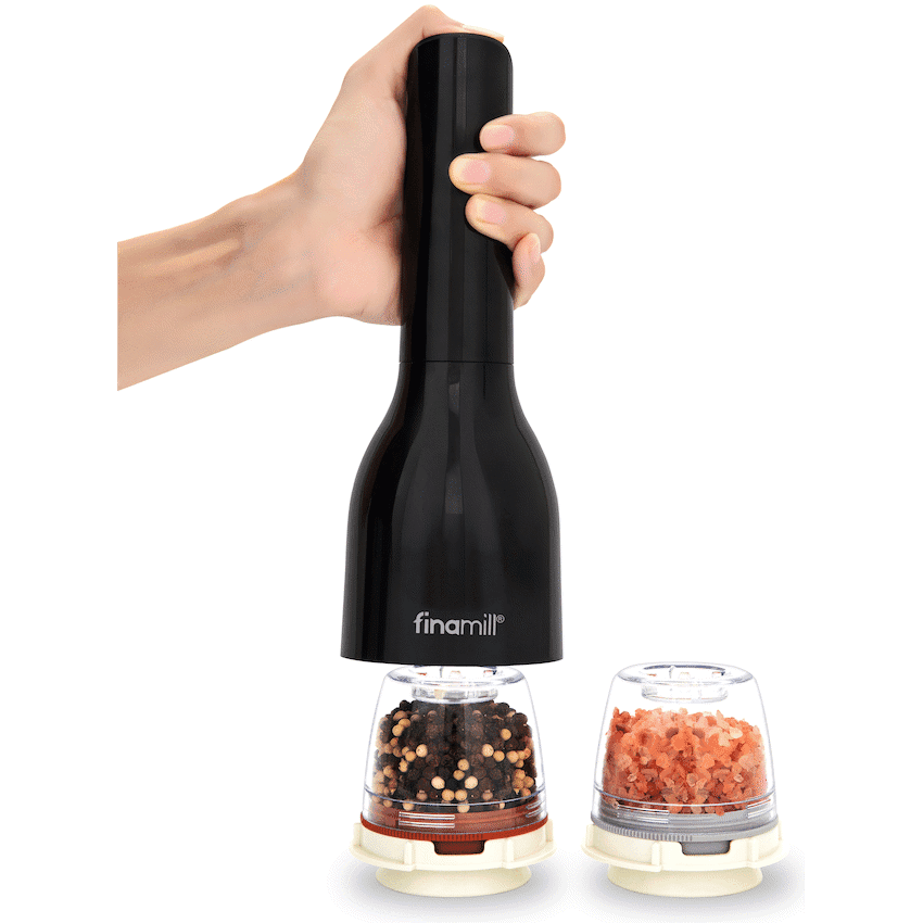 Finamill Battery-Operated Grinder - Midnight Black