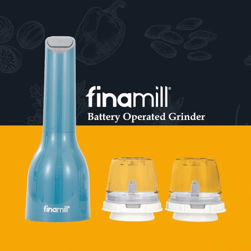 Finamill Battery Operated Grinder - Ocean Blue