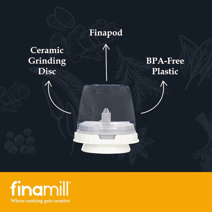Finamill Battery Operated Grinder - Ocean Blue