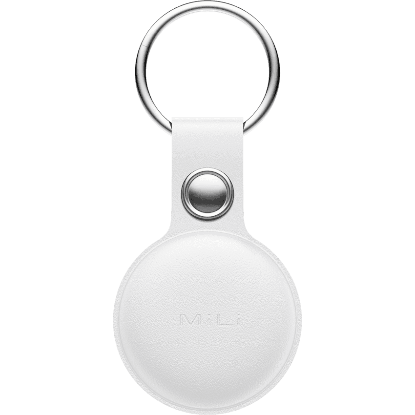 MiTag Apple-Compatible Tag with Leather Keychain Accessory - 1 Pack