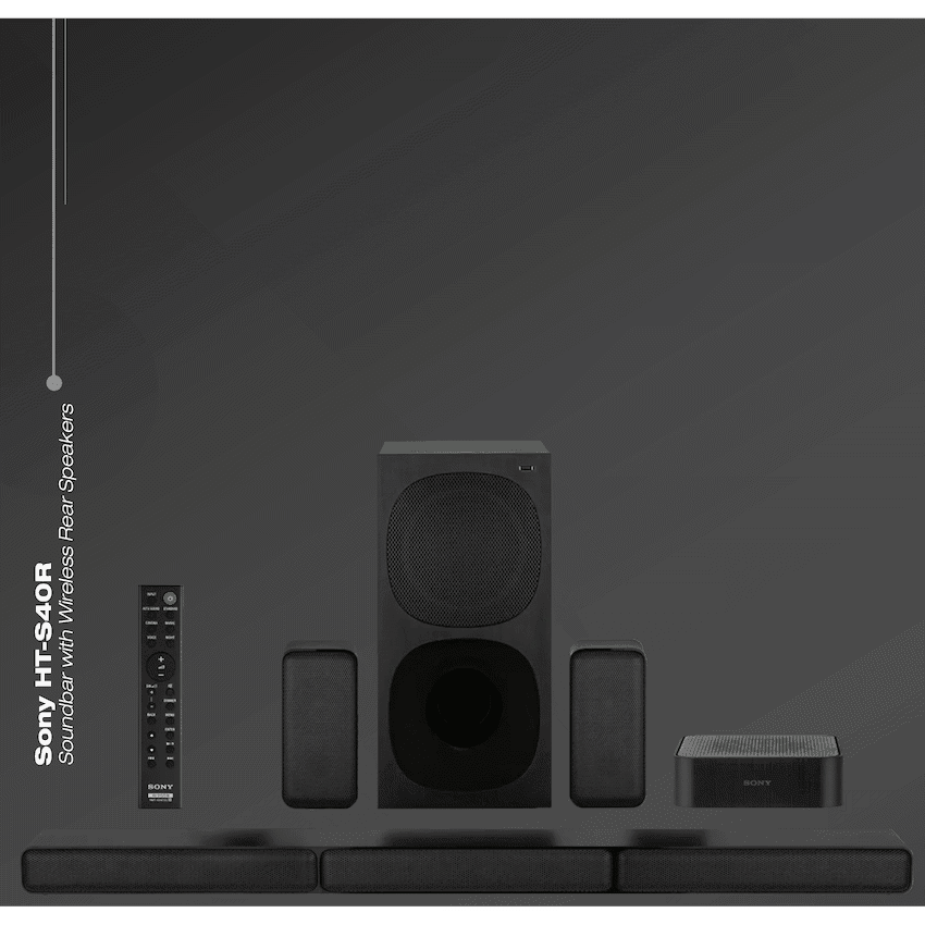 Sony HT-S40R 600w 5.1ch Soundbar with Wireless Rear Speakers
