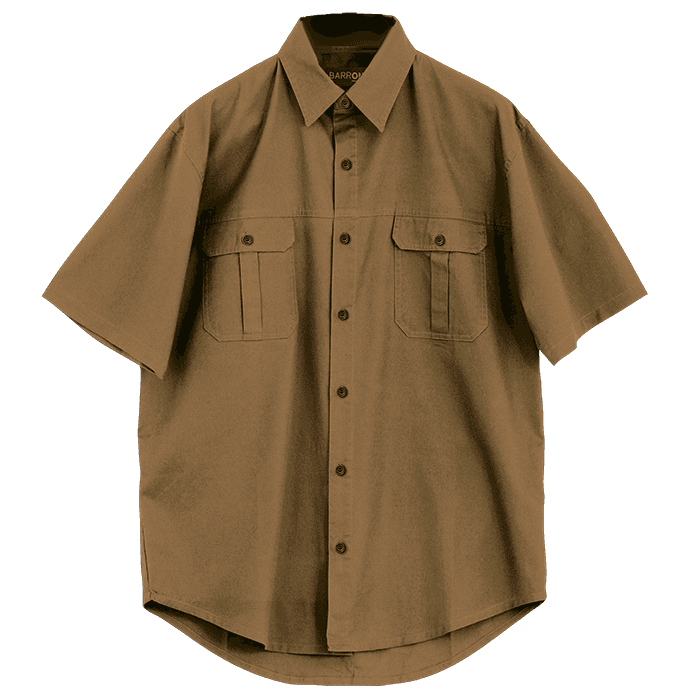 Plain Bush Shirt Mens