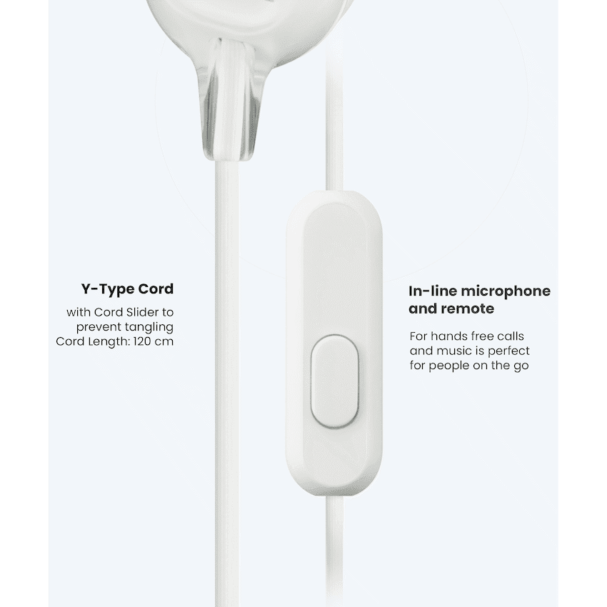Sony MDR-EX15AP (White) InEar Earphone with Mic for iPhone - Android - Blackberry