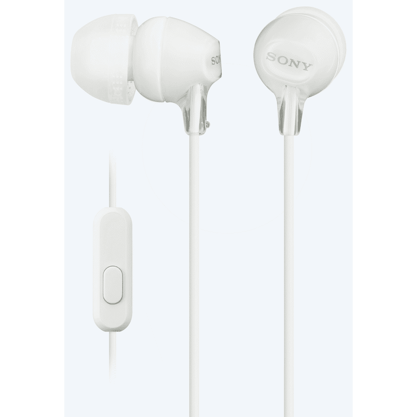 Sony MDR-EX15AP (White) InEar Earphone with Mic for iPhone - Android - Blackberry