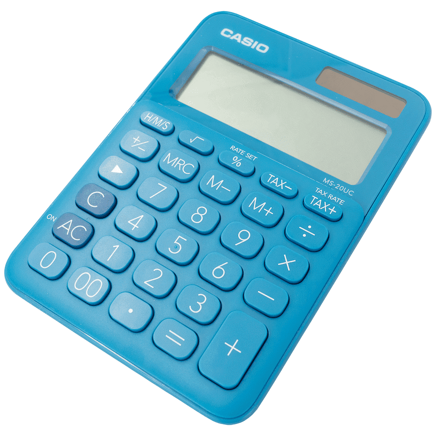 Casio MS-20UC - Desktop calculator 12 Digit - Blue