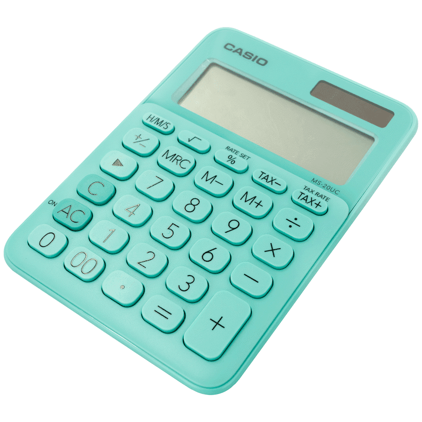 Casio MS-20UC - Desktop calculator 12 Digit - Green