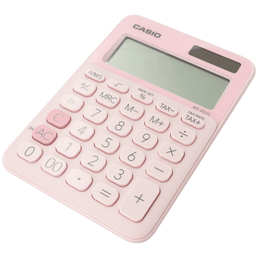 Casio MS-20UC - Desktop Calculator - 12-Digit - Pink