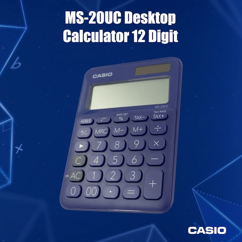 Casio MS-20UC - Desktop Calculator 12-Digit - Purple