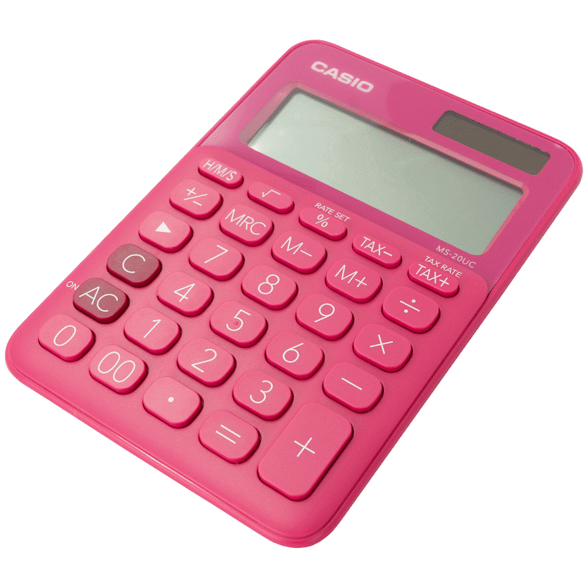 Casio MS-20UC - Desktop calculator 12 Digit - Red