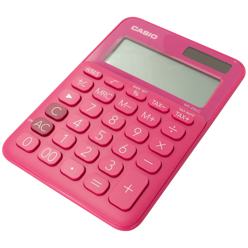 Casio MS-20UC - Desktop calculator 12 Digit - Red