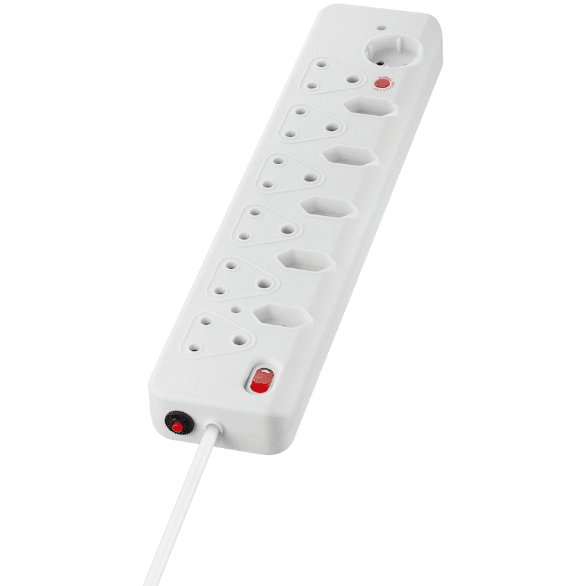Nexon 12-Way Medium Surge Multiplug 0.5m - White
