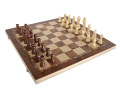 39cm Chess & Backgammon & Checkers Set