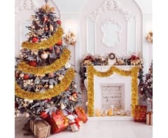 Metallic Gold Tinsel Garland