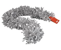 Metallic Silver Tinsel Garland