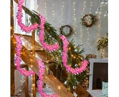 Pink Tinsel Garland