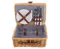 2-Person Rattan Picnic Basket - Small