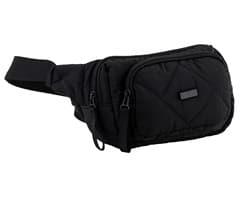 Quilted Double Pocket Moon Bag