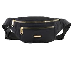 Triple Zip Moon Bag