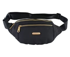 Triple Zip Moon Bag