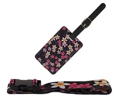 Floral Luggage Strap & Tag