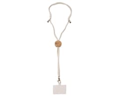 Bamboo Disc Cotton Cell Phone Holder