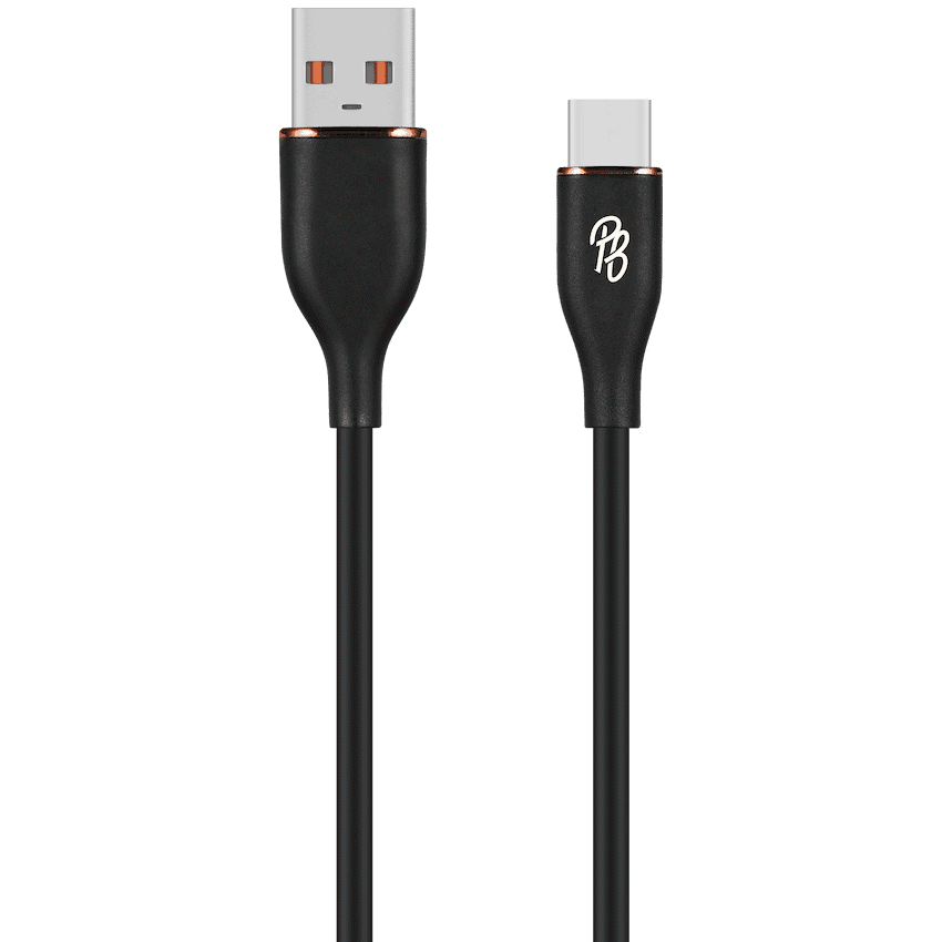Pro Bass FlexiCord Series 2m USB to Type-C Charging Cable - Black