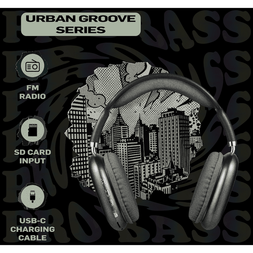 Pro Bass Urban Groove Series Bluetooth Headphones