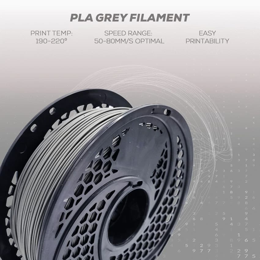 PLA Grey Filament 1kg, 1.75mm
