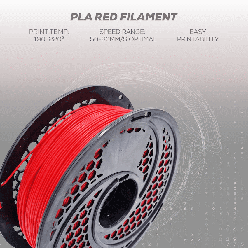 PLA Red Filament 1kg, 1.75mm