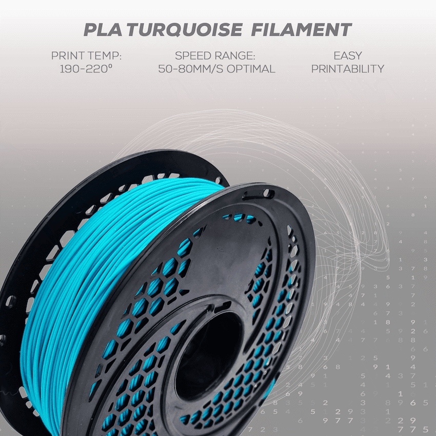 PLA Filament - Turquoise (1kg, 1.75mm)