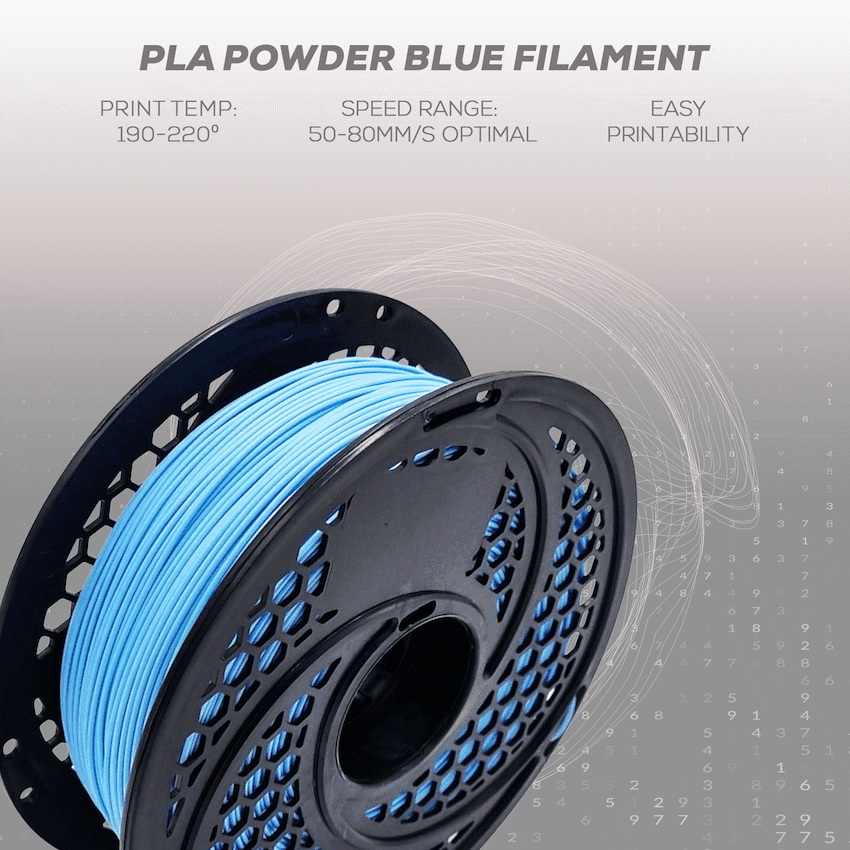 PLA Powder Blue Filament 1kg, 1.75mm