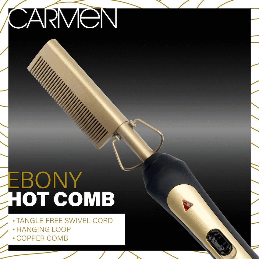 Carmen Hot Comb - Ebony