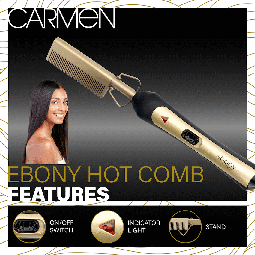 Carmen Hot Comb - Ebony