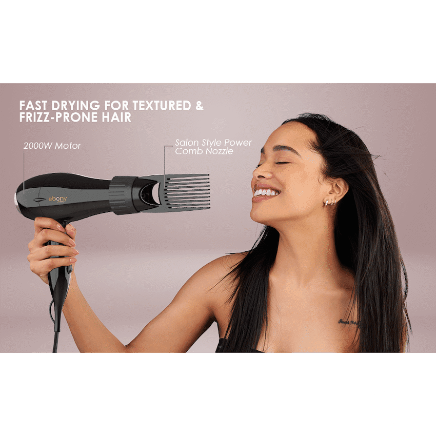 Carmen Power Comb Hairdryer 2000w - Ebony