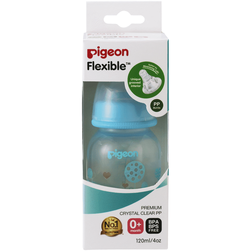Pigeon Flexible Bottle STD Neck 120ml - Blue