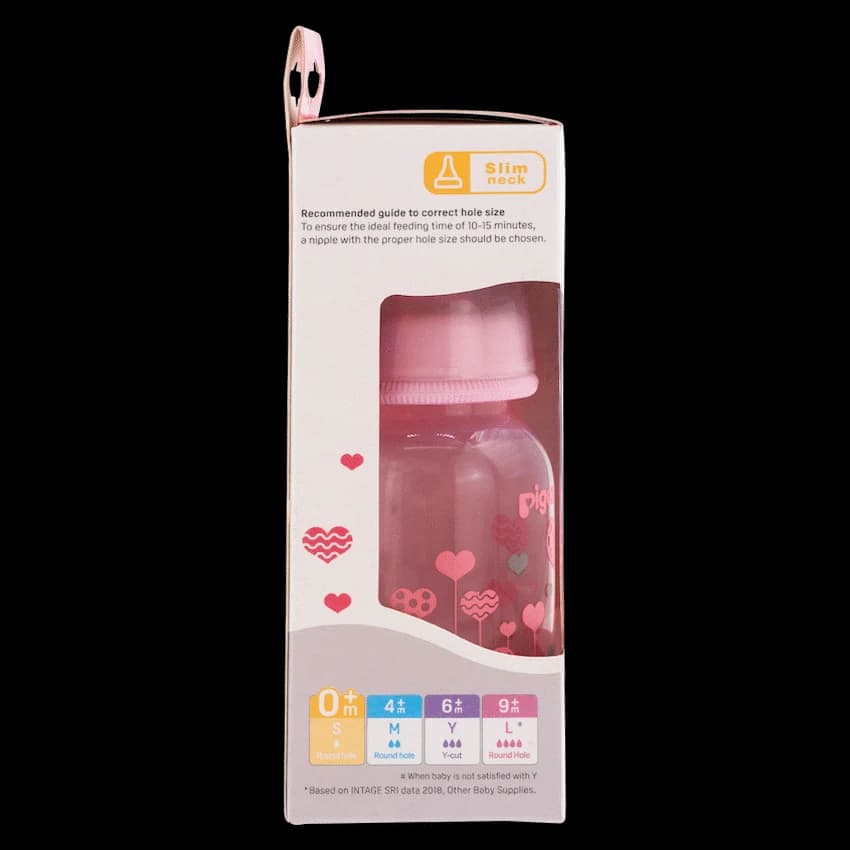 Pigeon Flexible Bottle STD Neck - Pink - 120ml
