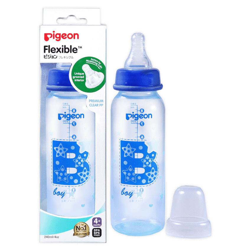 Pigeon Flexible Bottle Standard Neck - Blue 240ml