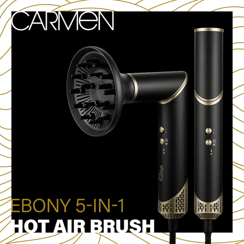 Carmen 5-in-1 Hot Air Brush - Ebony