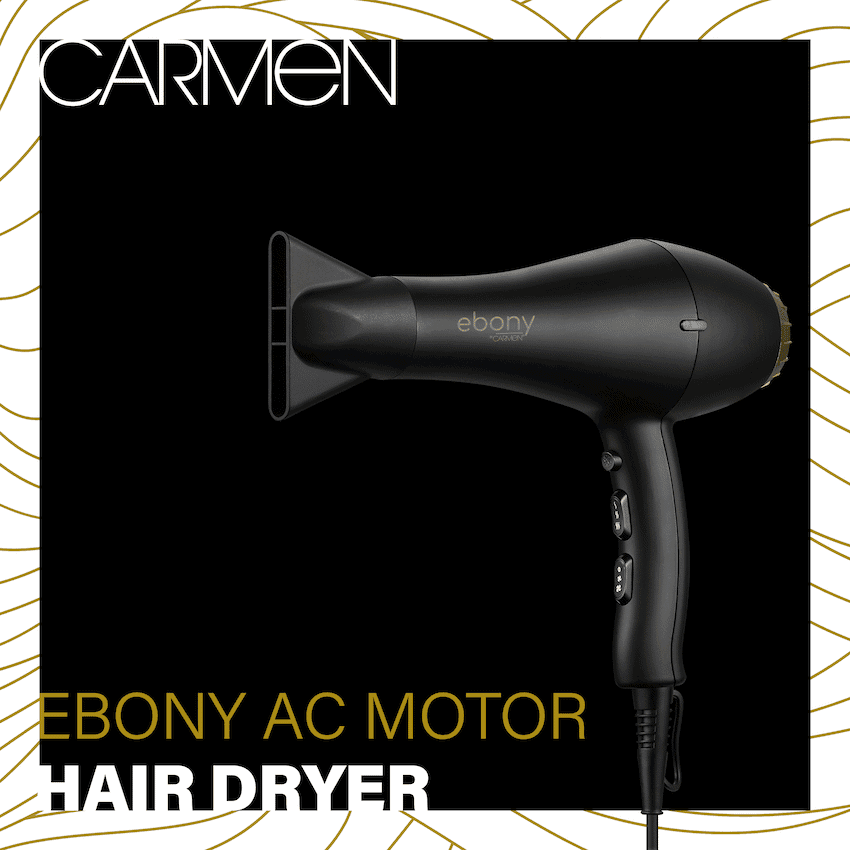 Carmen Ebony AC Motor Hair Dryer