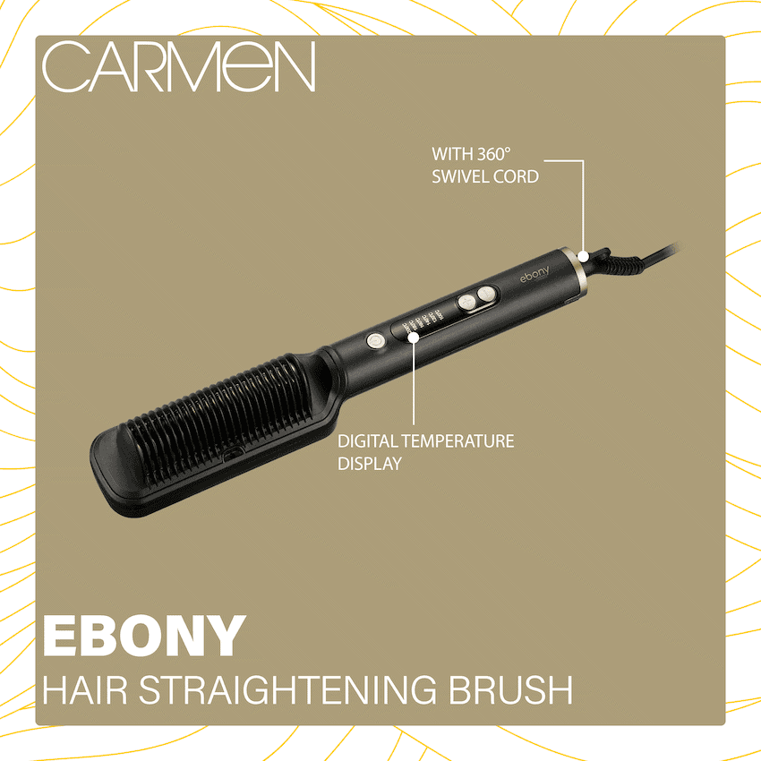 Carmen Ebony Hair Straightening Brush